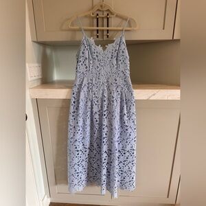ASTR Light Blue Lace Midi Dress